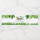 恐竜をテーマにした赤ちゃんシャワー水瓶ラベル ペットボトルラベル (シングルラベル)