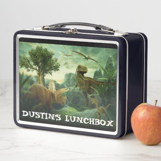 恐竜をテーマにしもした失った電話メタルランチb メタルランチボックス (インサイチュ)