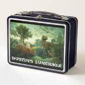 恐竜をテーマにしもした失った電話メタルランチb メタルランチボックス (正面)