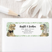 恐竜をテーマ結婚にした差出人住所 ラベル (インサイチュ)