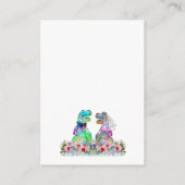 恐竜をテーマ結婚にした詳細 エンクロージャーカード (裏面)