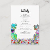 恐竜をテーマ結婚にした詳細 エンクロージャーカード (正面)