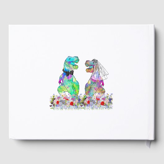 恐竜をテーマ結婚にした ゲストブック (裏面)