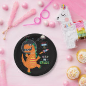 恐竜を宇宙デザインtshで星に子供へする方法 ペーパープレート (パーティー)