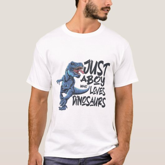 恐竜を愛しているだけの少年 Tシャツ (正面)