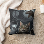 恐竜をOMG!Tおもしろいレックス猫セルフィー クッション (ブランケット)