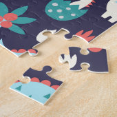 恐竜アドベンチャーシームレスデザイン ジグソーパズル (側面)