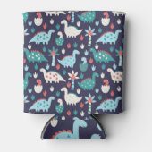 恐竜アドベンチャーシームレスデザイン 缶クーラー (正面)