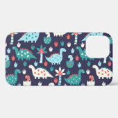 恐竜アドベンチャーシームレスデザイン Case-Mate iPhoneケース (裏面 (横))