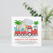 恐竜アドベンチャートレイン誕生日パーティー 招待状 (スタンド正面)