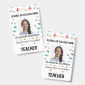 恐竜アドベンチャー先生 バッジ (正面＆裏面)