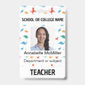 恐竜アドベンチャー先生 バッジ (裏面)