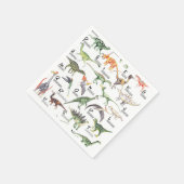 恐竜アルファベット スタンダードカクテルナプキン (角)