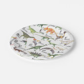 恐竜アルファベット ペーパープレート (アングル)