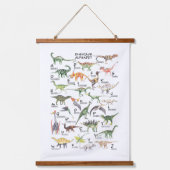 恐竜アルファベット 吊り下げ型タペストリー (正面)