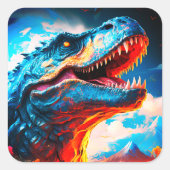 恐竜アート類 スクエアシール (正面)