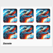 恐竜アート類 スクエアシール (シート)