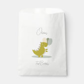 恐竜イエローグリーングレーファースト誕生日 フェイバーバッグ (正面)