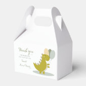 恐竜イエローグリーングレーファースト誕生日 フェイバーボックス (裏面サイド)