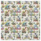 恐竜イラストレーション ファブリック (見本)