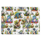 恐竜イラストレーション ラージペーパーバッグ (裏面)