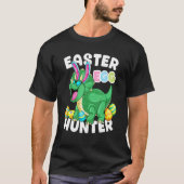 恐竜イースター卵ハンタートリケラトプバニー卵H Tシャツ (正面)