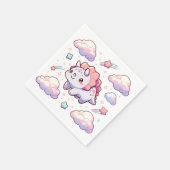 恐竜エレガントの赤ちゃんシャワー スタンダードカクテルナプキン (角)