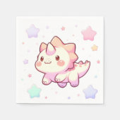 恐竜エレガントモダンの赤ちゃんシャワー スタンダードカクテルナプキン (正面)