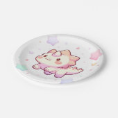 恐竜エレガントモダンの赤ちゃんシャワー ペーパープレート (アングル)