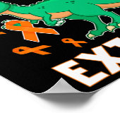 恐竜オレンジリボン血液学者の爬虫化石 ポスター (角)