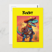 恐竜カウボーイ ポストカード (正面/裏面)