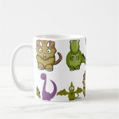 恐竜カスタマイズの子どもたち コーヒーマグカップ (左)