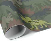 恐竜カスタマイズシルエット偽装誕生日 ラッピングペーパー (ロールコーナー)