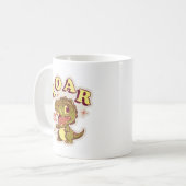 恐竜カスタマイズ誕生日キッズが鳴る私は4歳 コーヒーマグカップ (正面左)