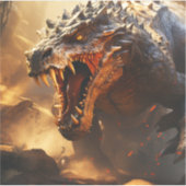 恐竜カスタムカットのビニールシール シール (正面)