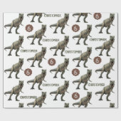 恐竜カッコいいパーティー子供の誕生日トレックス ラッピングペーパー (フラット)