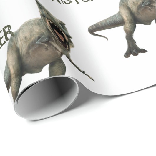 恐竜カッコいいパーティー子供の誕生日トレックス ラッピングペーパー (ロールコーナー)