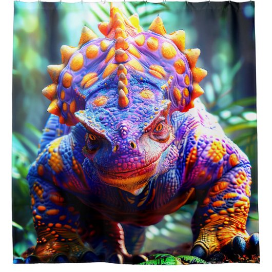 恐竜カッコいい類 シャワーカーテン (正面)