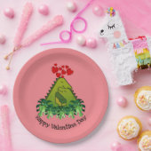 恐竜カップル紙プレート ペーパープレート (パーティー)