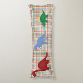 恐竜カラフルのカスタム抱き枕 ボディピロー (正面縦)