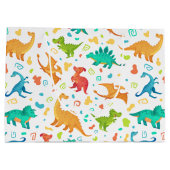 恐竜カラフルの仮病 ラージペーパーバッグ (裏面)