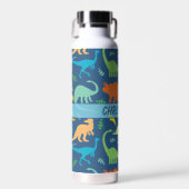 恐竜カラフルの個人用設定 ウォーターボトル (正面)