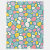 恐竜カラフルの卵 フリースブランケット (正面)