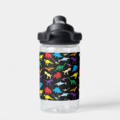 恐竜カラフルの子供のパターン ウォーターボトル (背面)
