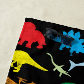 恐竜カラフルの水彩子供のパターン ビーチタオル (インサイチュ)