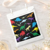 恐竜カラフルの水彩子供のパターン フェイバーバッグ (クリップ留めされた状態)