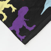 恐竜カラフルの水彩子供のパターン フリースブランケット (角)