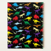 恐竜カラフルの水彩子供のパターン プランナー手帳 (裏面)