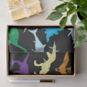 恐竜カラフルの水彩子供のパターン 薄葉紙 (ギフト)