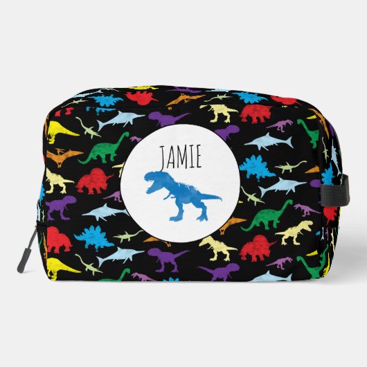 恐竜カラフルの水彩子供の鉛筆ケース ドップキット (裏面)